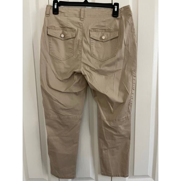 White House Black Market Pants Tan Skinny Leg Cut Cargo Pants Size 6 - Picture 5 of 16